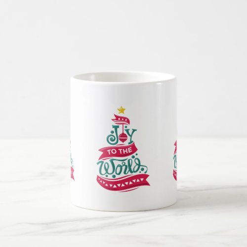 Joy to the World Christmas Quote Typography Coffee Mug