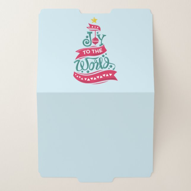 Joy to the World Christmas Quote Typography File Folder (Outside Center)
