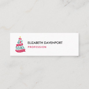 Joy to the World Christmas Quote Typography Mini Business Card