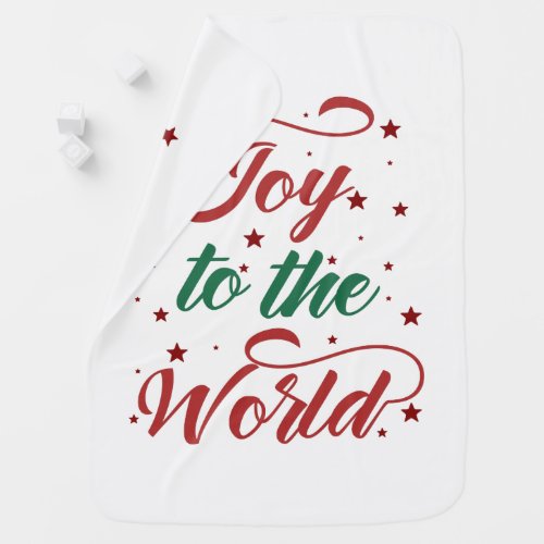 joy to the world Christmas Receiving Blanket