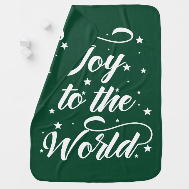 joy to the world Christmas Receiving Blanket (In Situ)