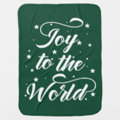 joy to the world Christmas Receiving Blanket (Front)