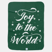 joy to the world Christmas Receiving Blanket (Back)