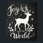 Joy to the World Christmas Reindeer chalkboard Poster<br><div class="desc">Add a touch of festive cheer to your home this holiday season with this beautiful "Joy to the World" reindeer poster. Featuring an elegant white reindeer and hand-drawn typography, this design evokes the warmth and joy of Christmas. Perfect for your living room, entryway, or as a thoughtful holiday gift. Celebrate...</div>