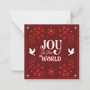 Joy to the World Christmas Stationery Card