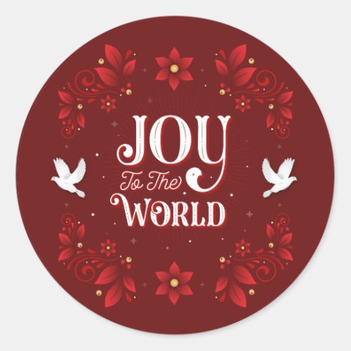 Joy to the World Christmas Stickers