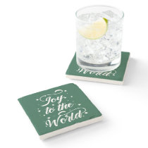 joy to the world Christmas Stone Coaster