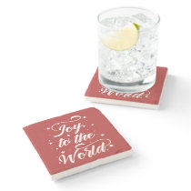 joy to the world Christmas Stone Coaster