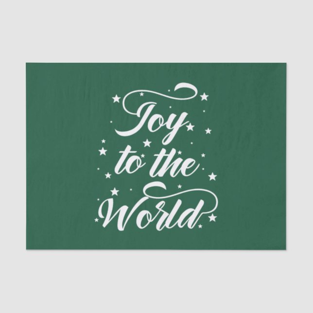 joy to the world Christmas Tissue Paper (Front)
