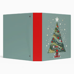 Joy to the world Christmas tree Binder