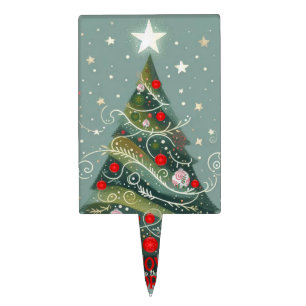 Joy to the world Christmas tree Cake Topper