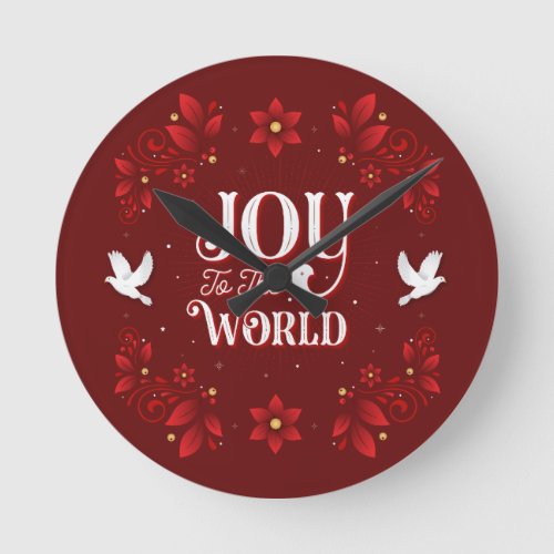 Joy to the World Christmas Wall Clock