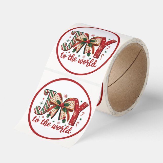 Joy To The World  Classic Round Sticker (Roll)