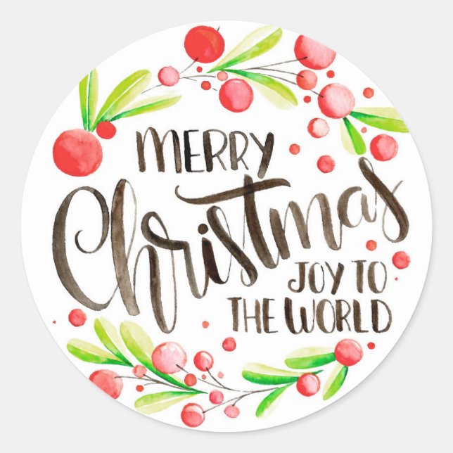 Joy to the World Classic Round Sticker (Front)