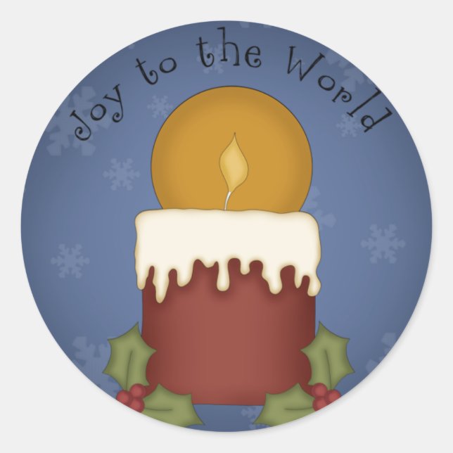 Joy to the World Classic Round Sticker (Front)