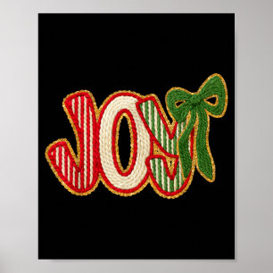 Joy To The World Crochet Jesus Christian Holiday C Poster