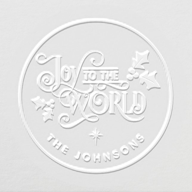 Joy To The World Custom Christmas Embosser (Design)