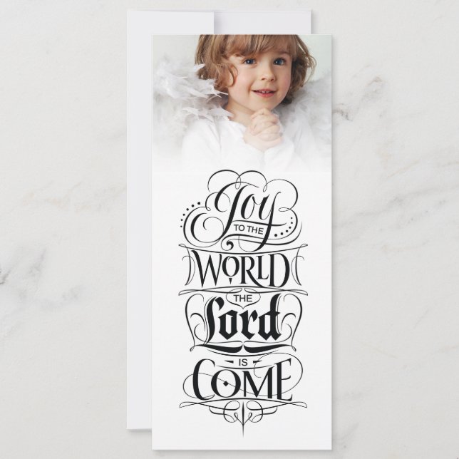 Joy to the World Customize Christian Christmas Holiday Card (Front)
