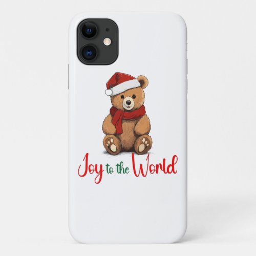 Joy to the World Cute Bear iPhone 11 Case