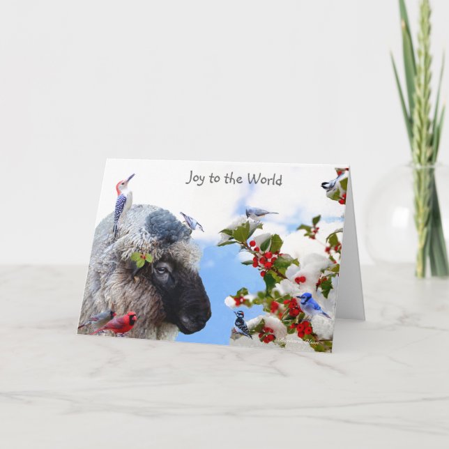 Joy to the World: Enjoy the simple pleasures. Holi Holiday Card (Front)
