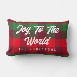 Joy To The World Family Christmas Buffalo Plaid
