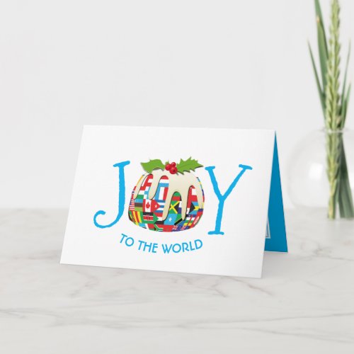 JOY TO THE WORLD Festive Pudding Card