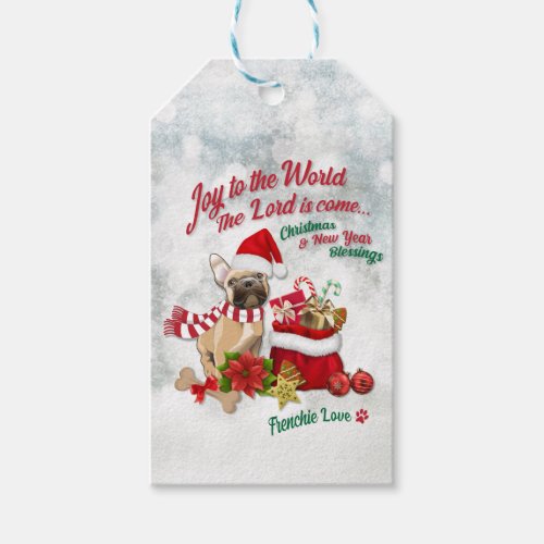 Joy to the World _ Frenchie Love Gift Tags