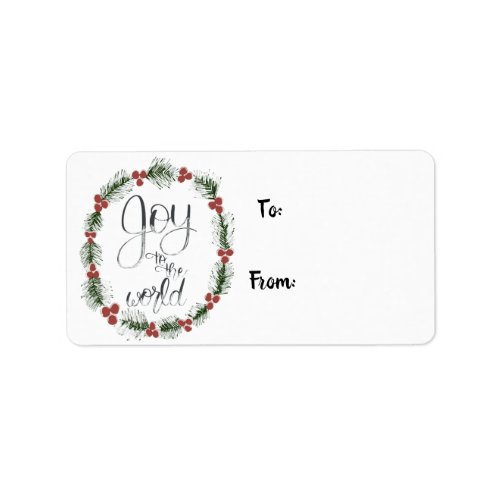 Joy to the World Gift Labels
