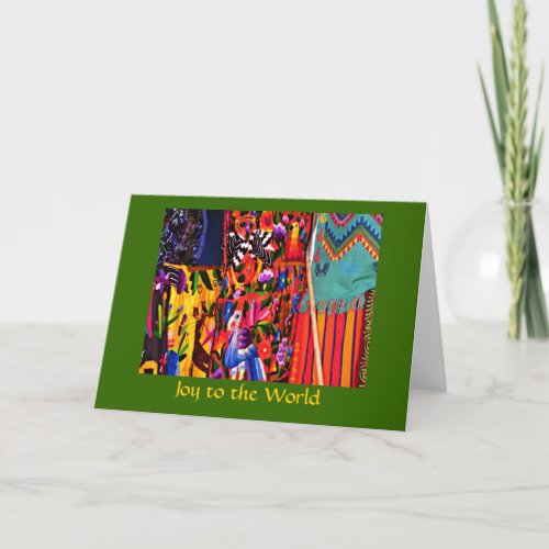 Joy to the World global christmas Holiday Card