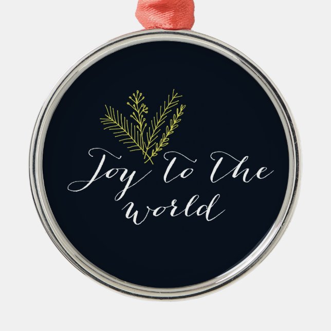 Joy to the World Holiday Ornament (Front)