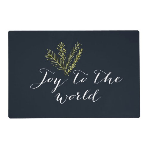 Joy to the World Holiday Placemat