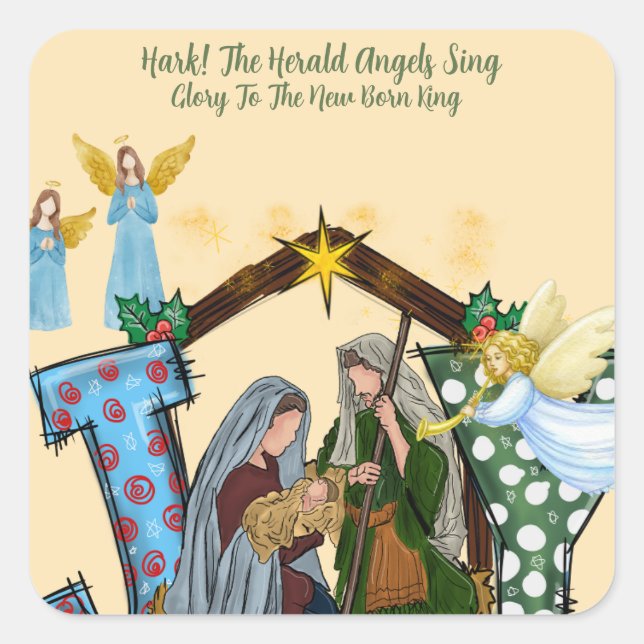 "Joy to the World" Holiday Sticker (Front)