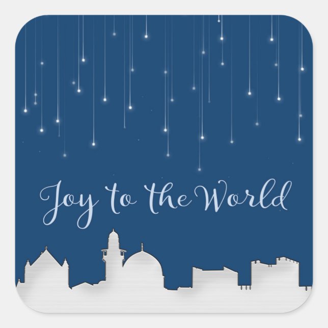 Joy to the World Jerusalem Square Sticker (Front)