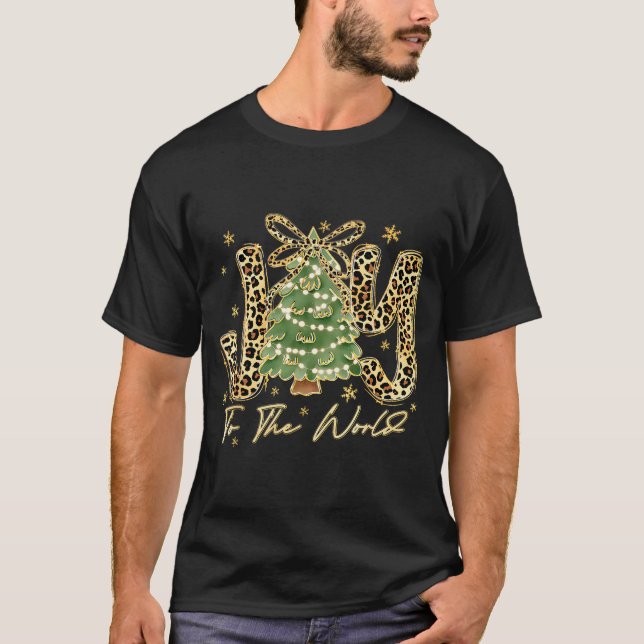 Joy To The World Jesus Christian Christmas Xmas Tr T-Shirt (Front)