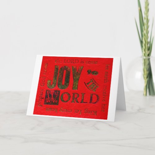 joy to the world letterpress print card