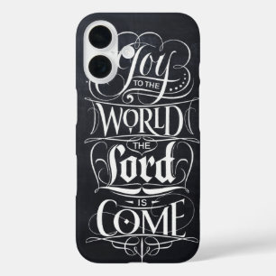 Joy to the World Lord Christian Chalk Christmas iPhone 16 Case