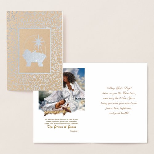 Joy to the world Luxury Real Foil Christmas Cards