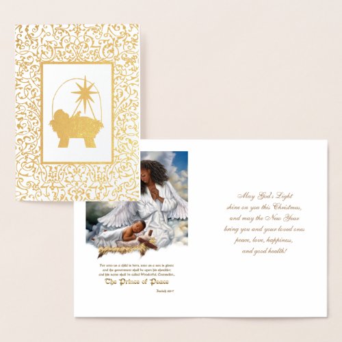 Joy to the World Luxury Real Foil Christmas Cards