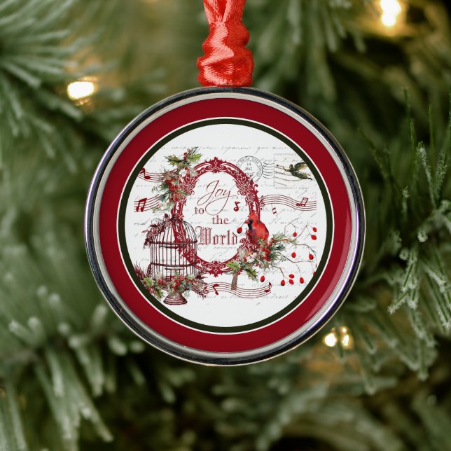 Joy to the world metal ornament (Tree)