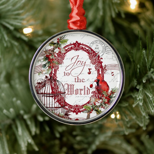 Joy to the world metal ornament (Tree)