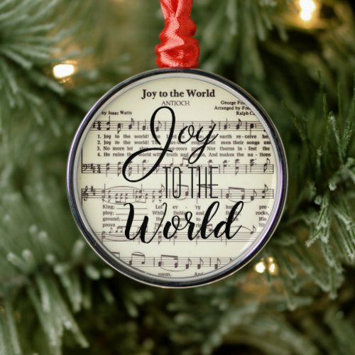 Joy to the World Metal Ornament