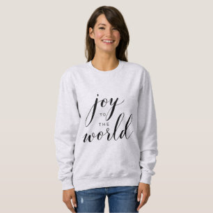 Joy to the World Minimal Christmas Script Hoodie
