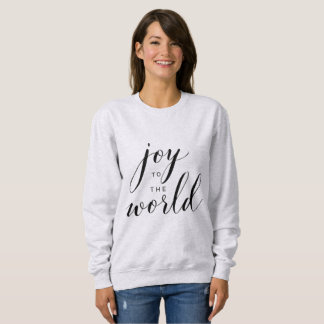 Joy to the World Minimal Christmas Script Hoodie