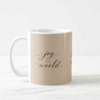 Joy to the World Minimal Christmas Script Mug