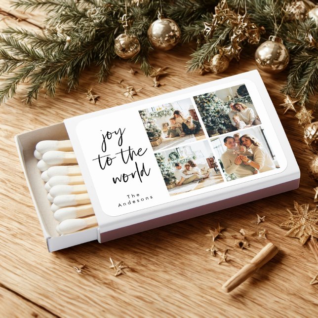 Joy to the World Modern Photo Matchboxes (Creator Uploaded)