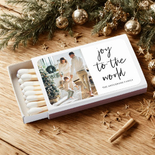 Joy to the World Modern Photo Matchboxes