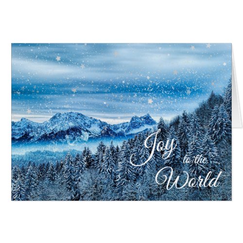 Joy to the World Mountain Forest Christmas