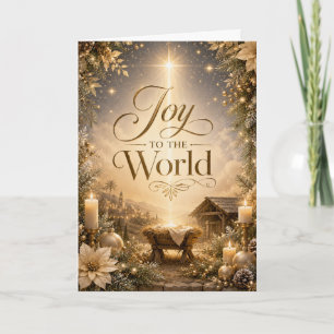 Joy to the World Nativity Christmas Card