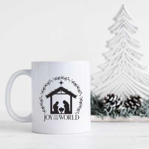 Joy to the World Nativity Christmas Coffee Mug