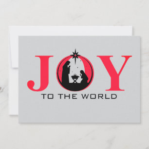 Joy to the World Nativity Christmas Holiday Card